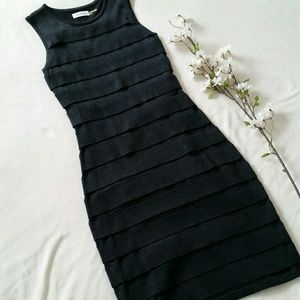Calvin Klein Charcoal Grey Knit Sweater Dress